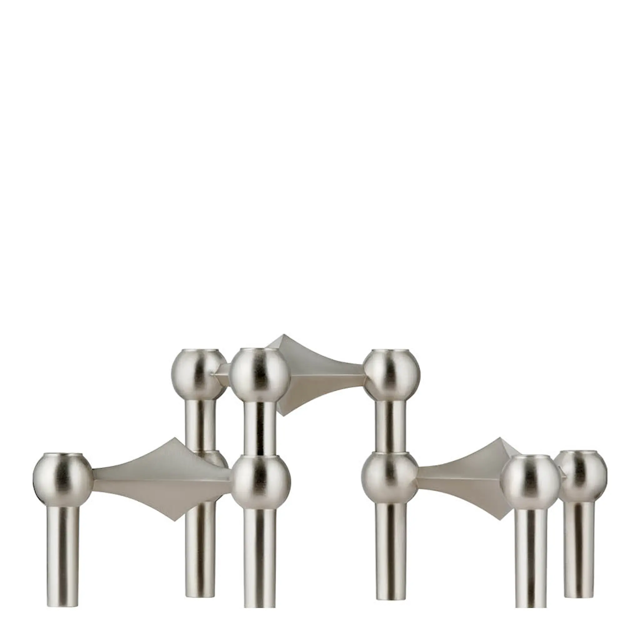 Stoff Nagel Nagel ljusstake 6,9 cm 3-pack borstad krom