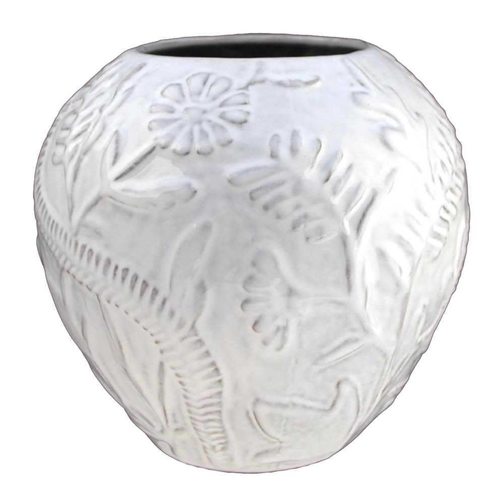 Nittsjö Flora vas globo 18 cm vit