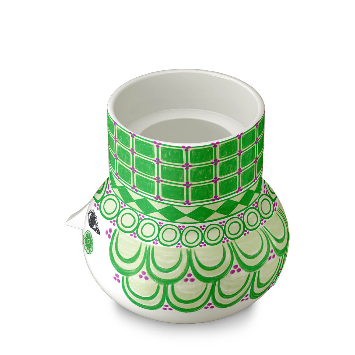 Bjørn Wiinblad Olga lysestake til kubbelys 12 cm grønn