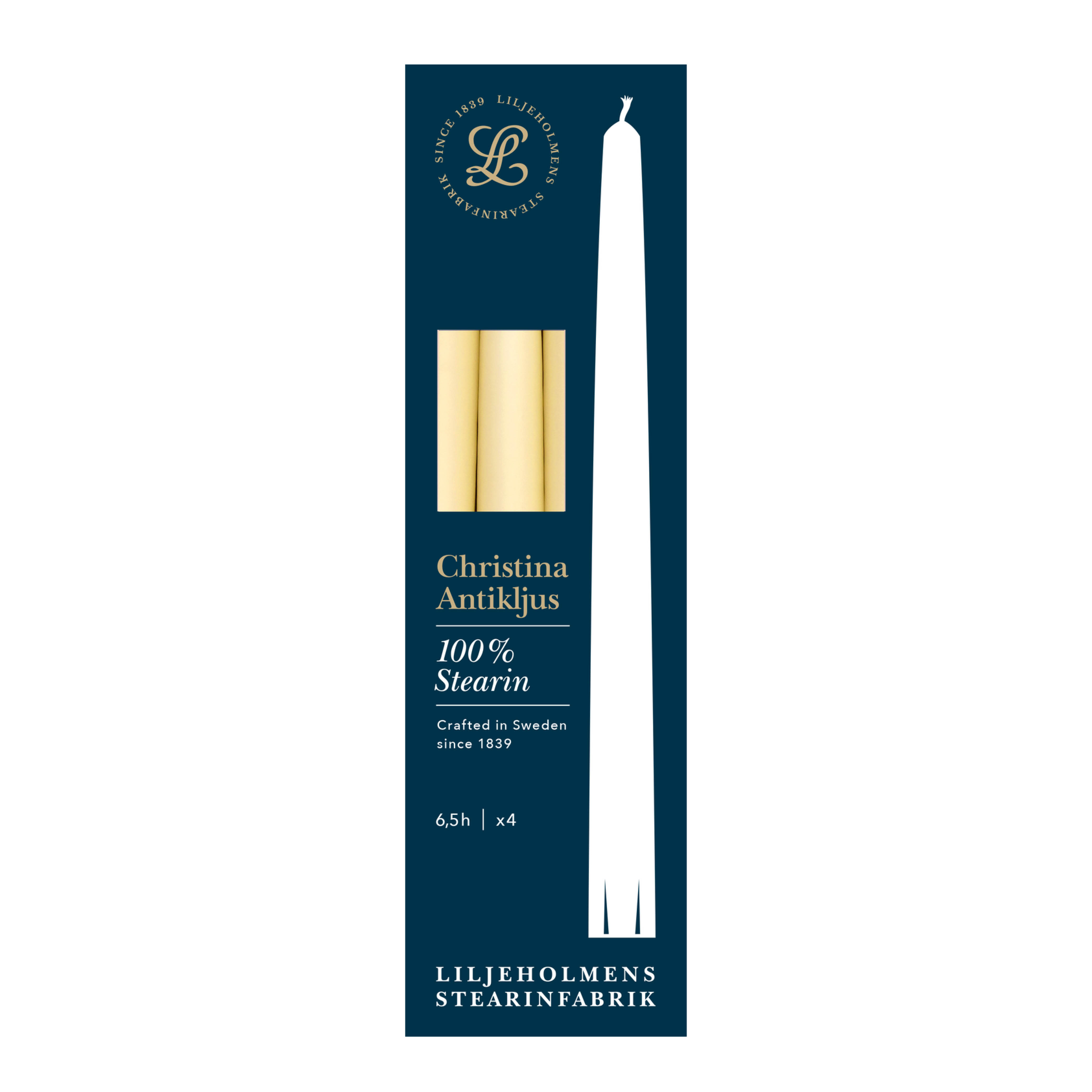 Liljeholmens Christina antikljus 26 cm 4-pack strå