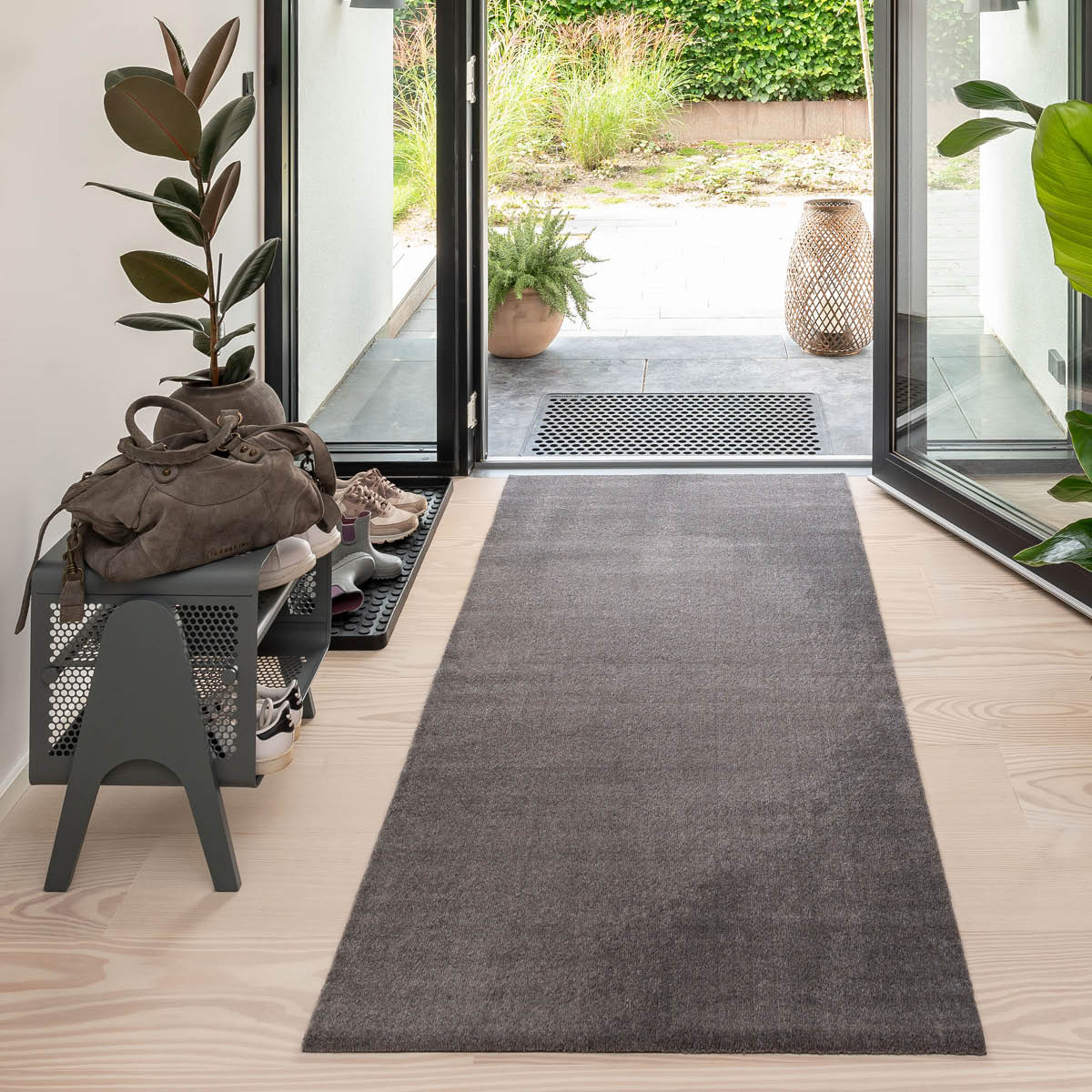 Tica Copenhagen Unicolor golvmatta 200x90 cm stålgrå