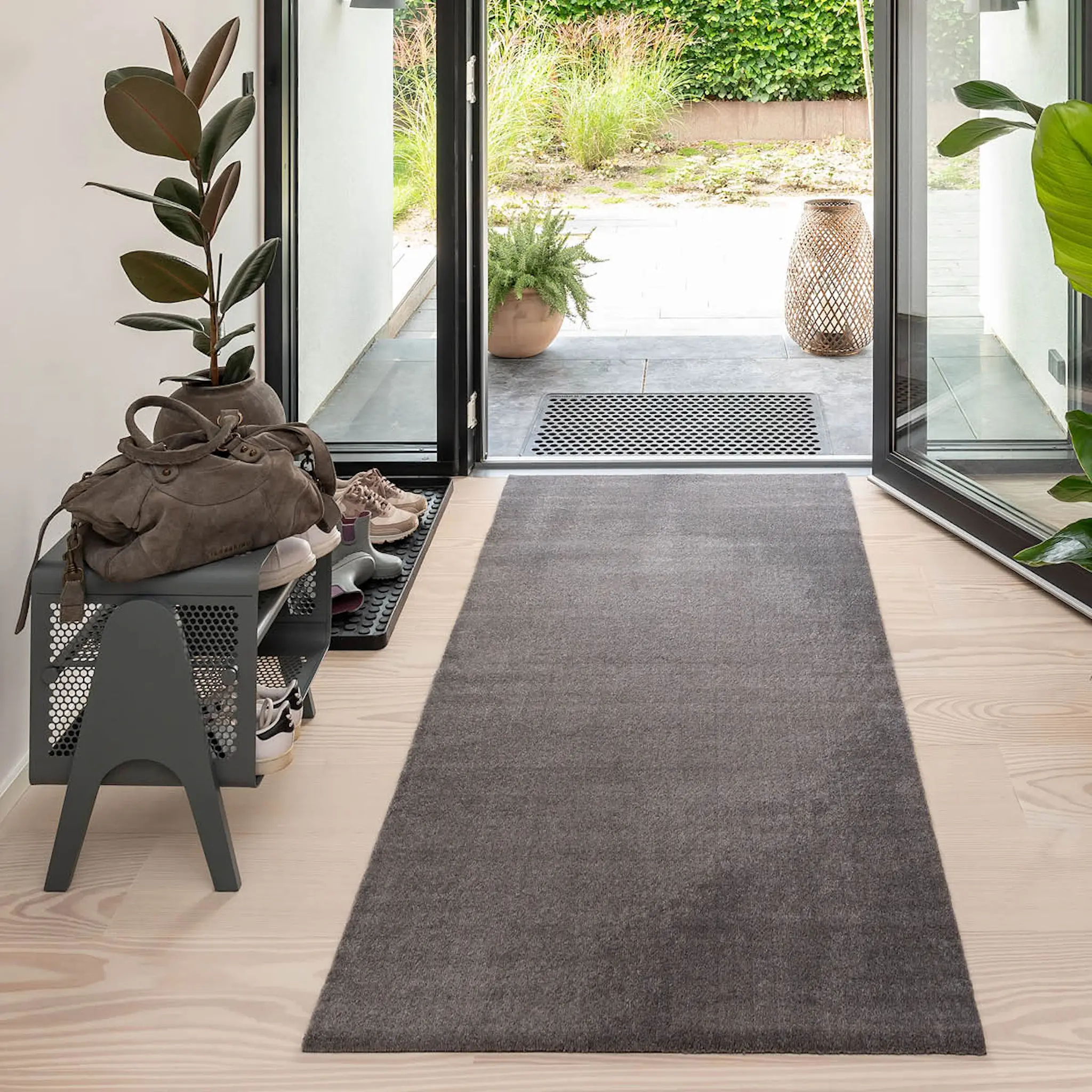 Tica Copenhagen Unicolor golvmatta 200x90 cm stålgrå