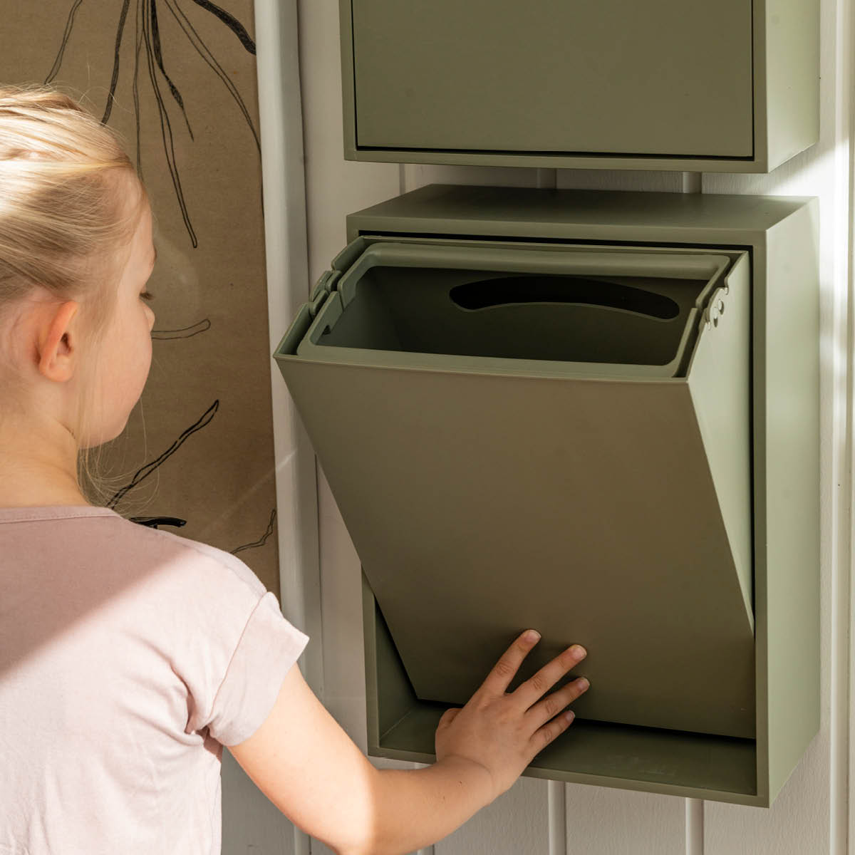 ReCollector Recycling Lajitteluastia 30x15x40 cm Oak Green