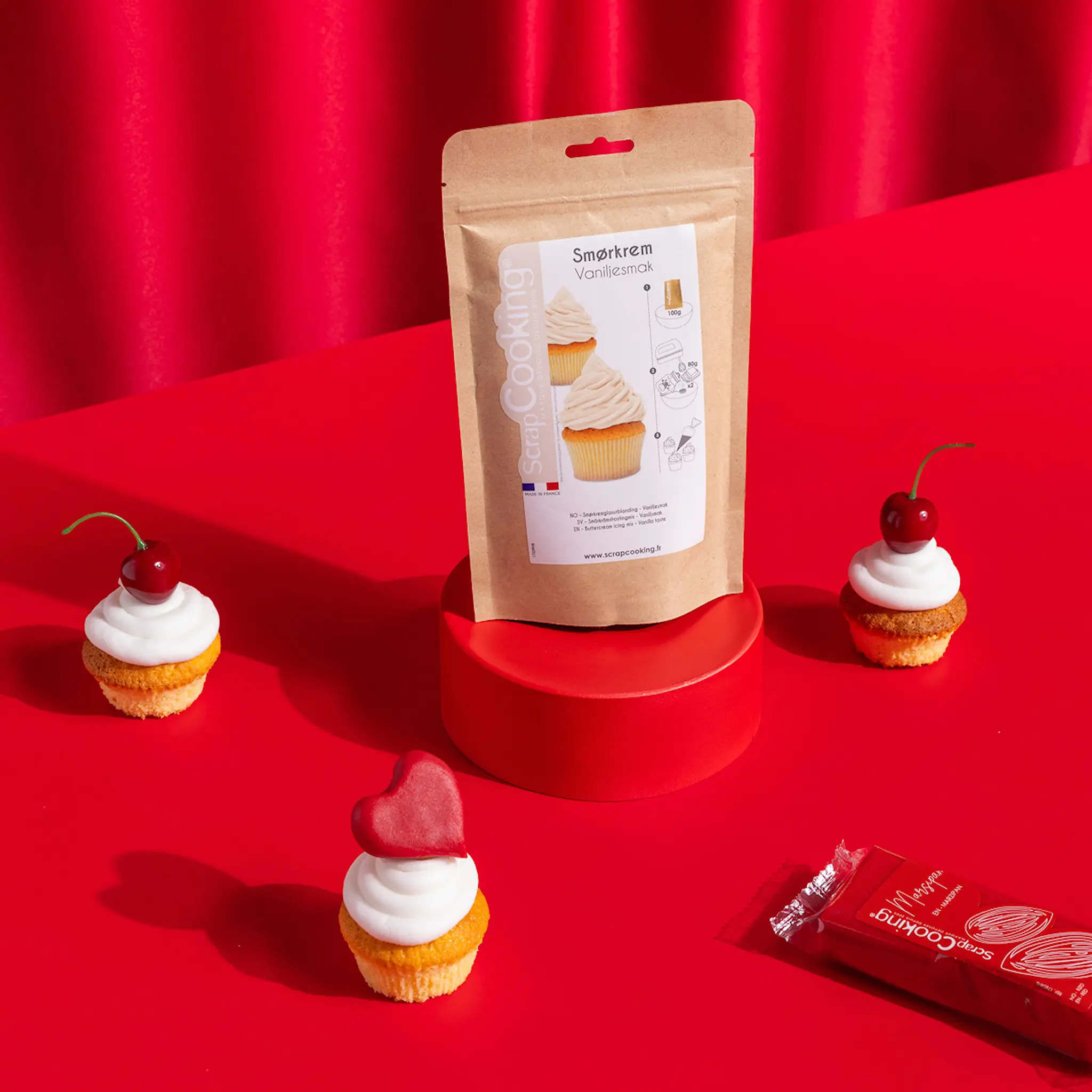 ScrapCooking Smörkräm mix vaniljsmak 200 g vit