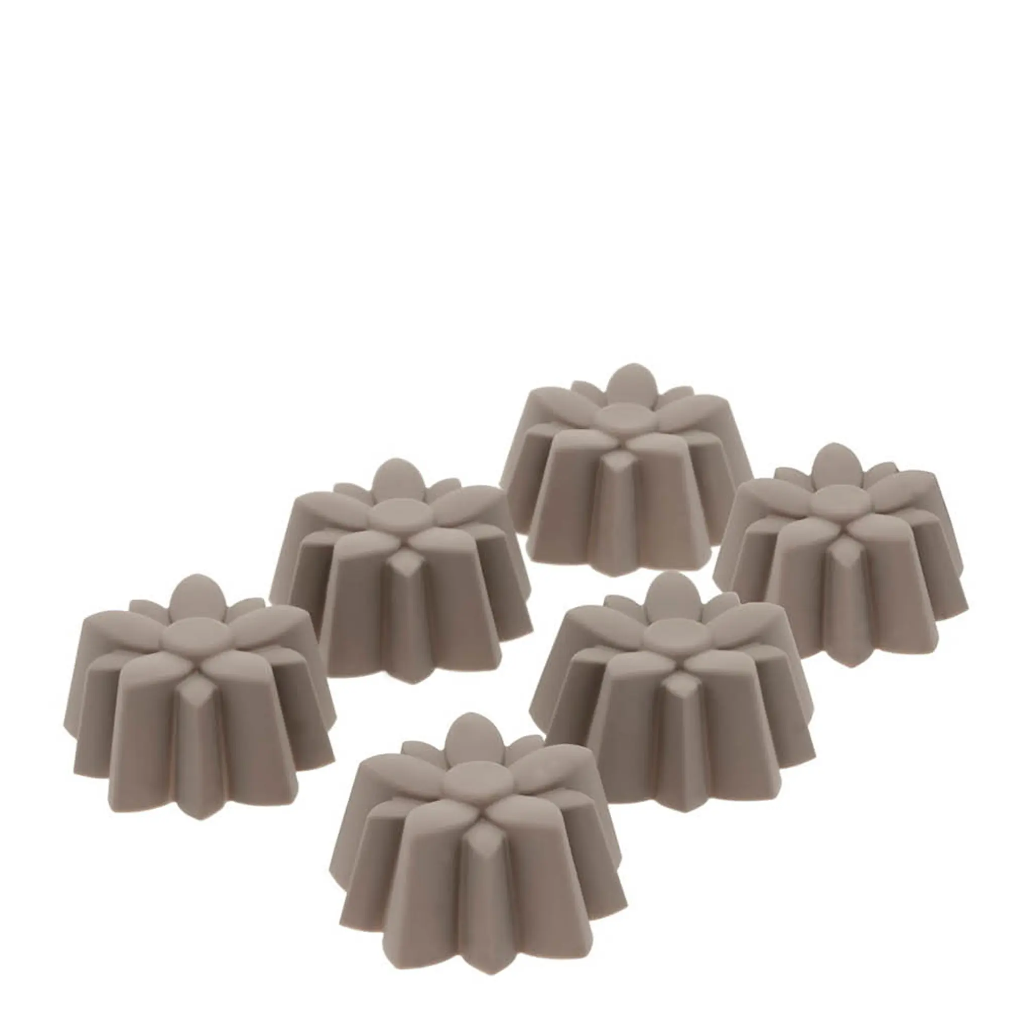 Blomsterberg Muffinsform blomst for 6 muffins silikon latte