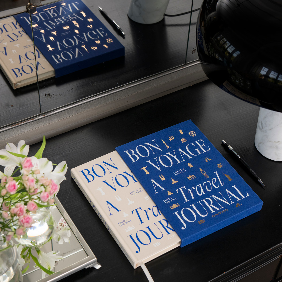 Printworks Bon Voyage reisejournal blå