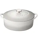 Natural canvasgjutjärnsgryta 28 cm krem