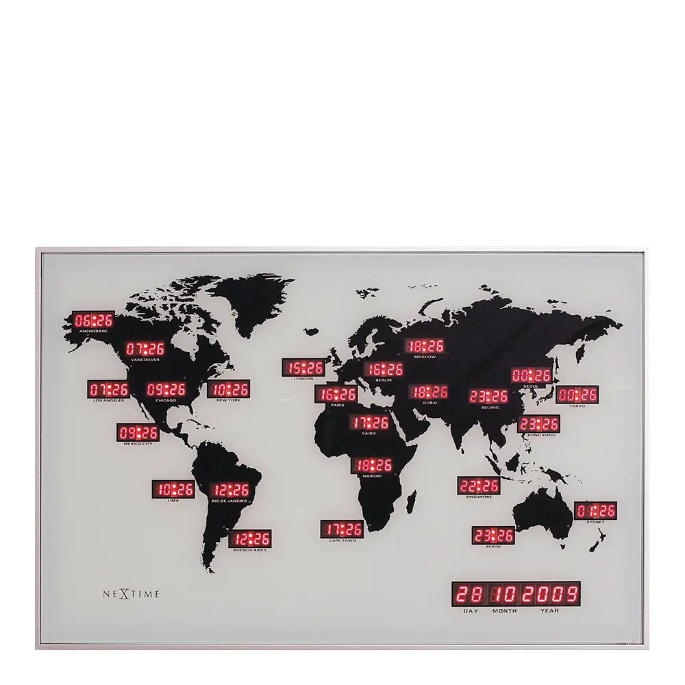 World Time Seinäkello 55x36 cm