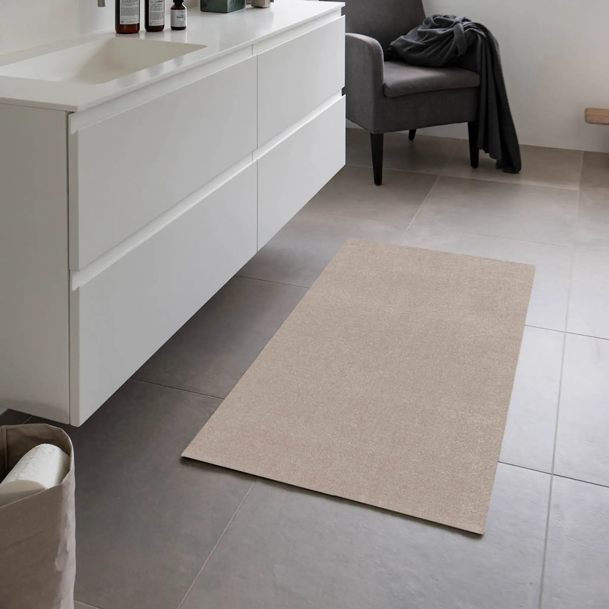 Tica Copenhagen Unicolor golvmatta 120x67 cm ivory