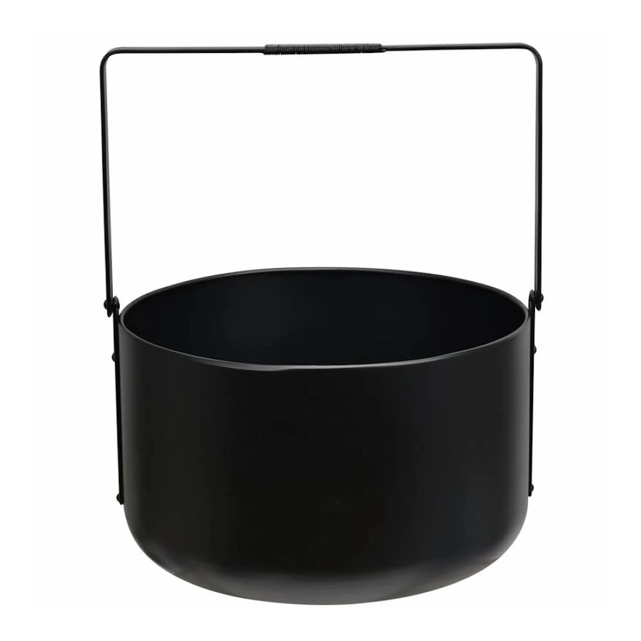 Holmen Emil vedkorg metall 40x38,5x47 cm mattsvart