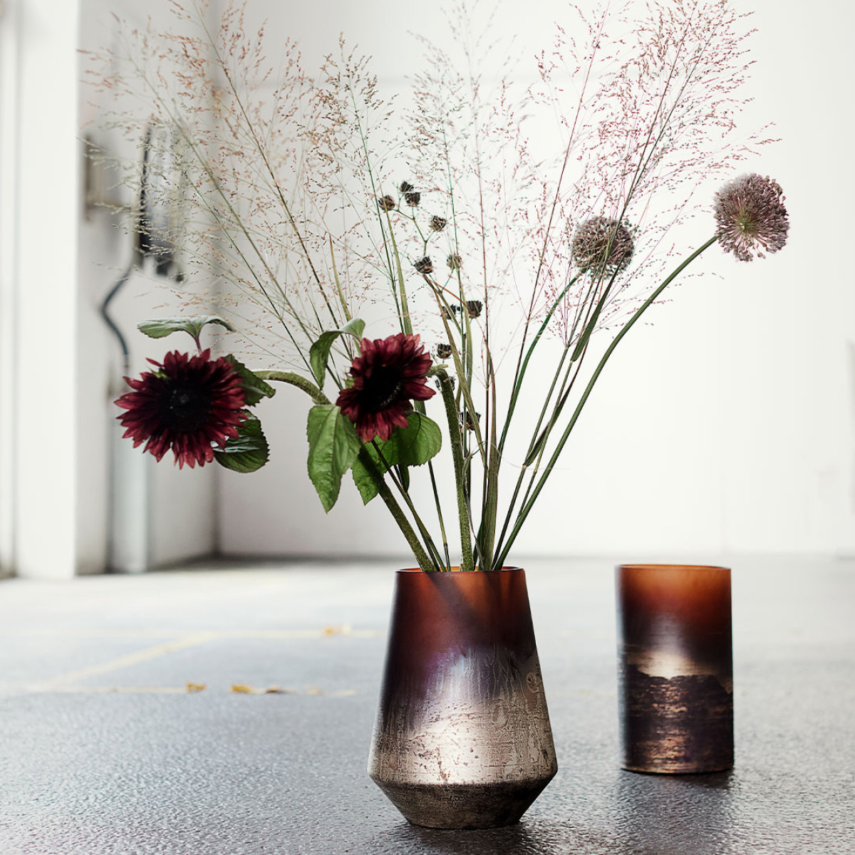 Muubs Lana vas 25 cm brun/guld