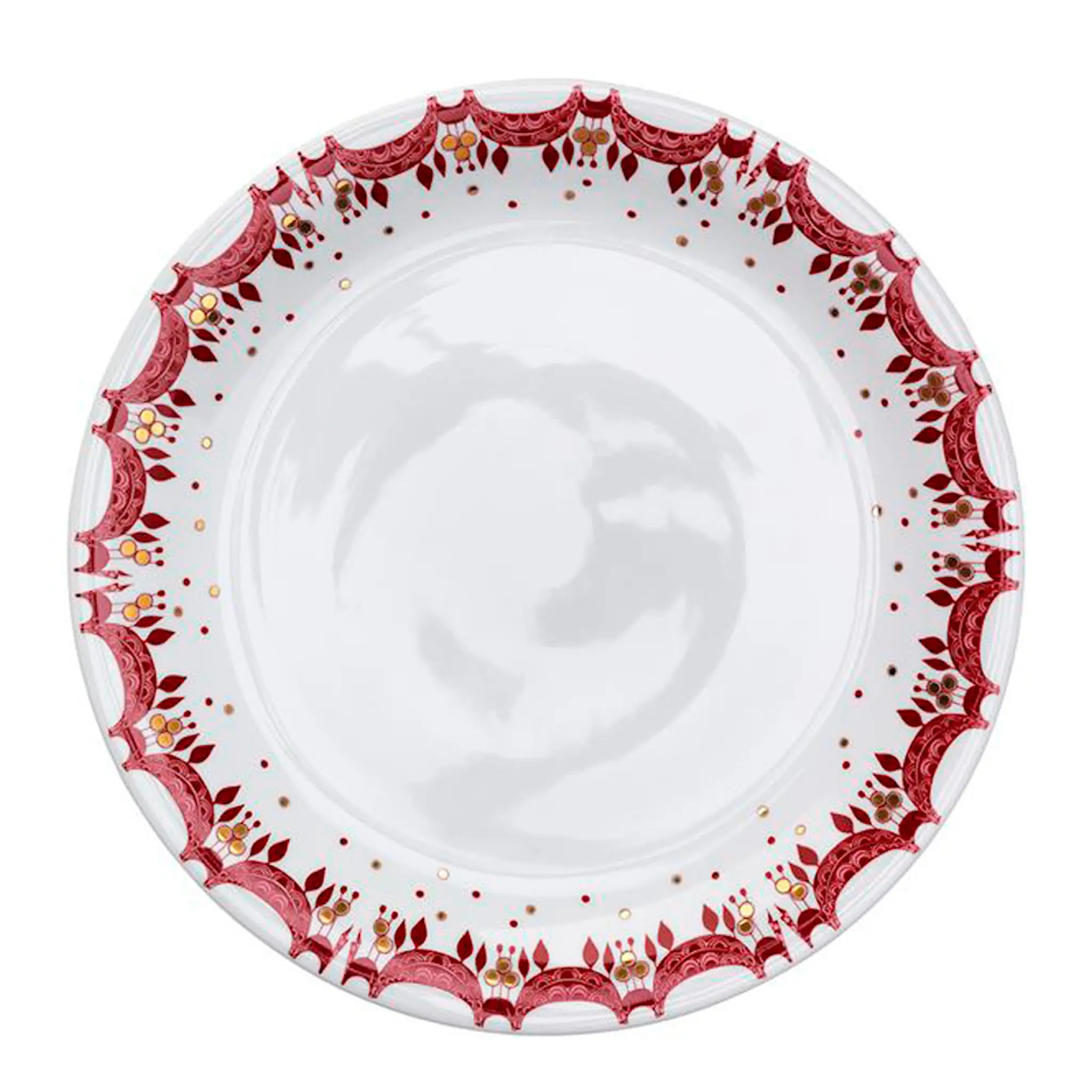 Bjørn Wiinblad Guirlande Tallrik 28 cm Röd