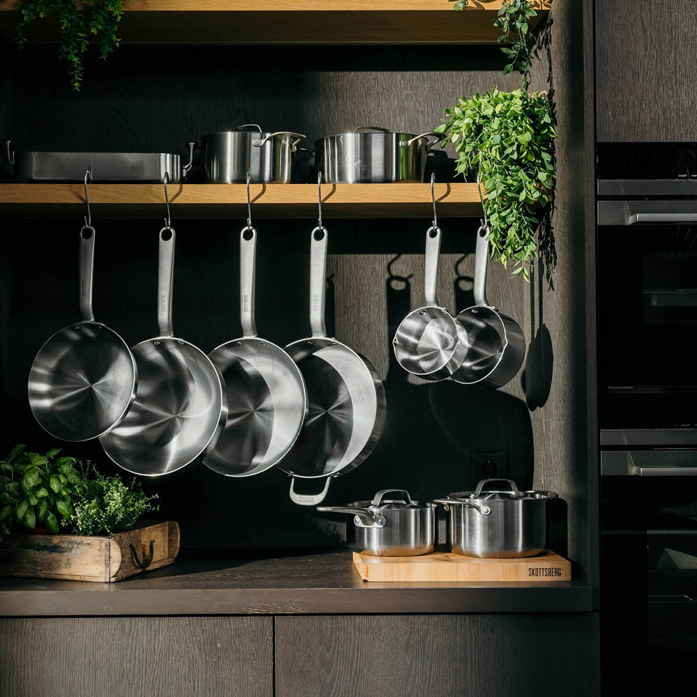 Skottsberg Kastrull med lock 14 cm / 1 L rostfritt stål