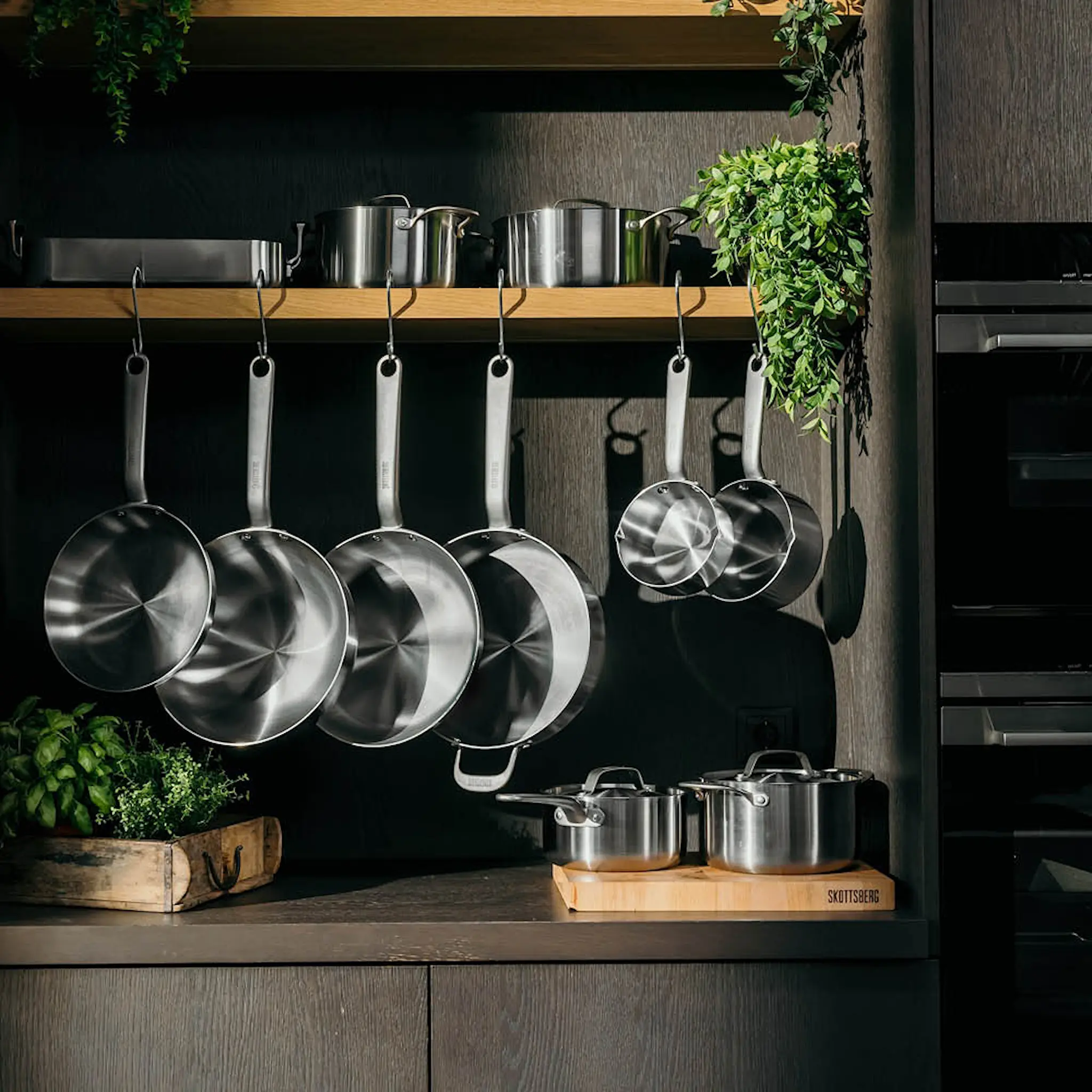 Skottsberg Kastrull med lock 14 cm / 1 L rostfritt stål