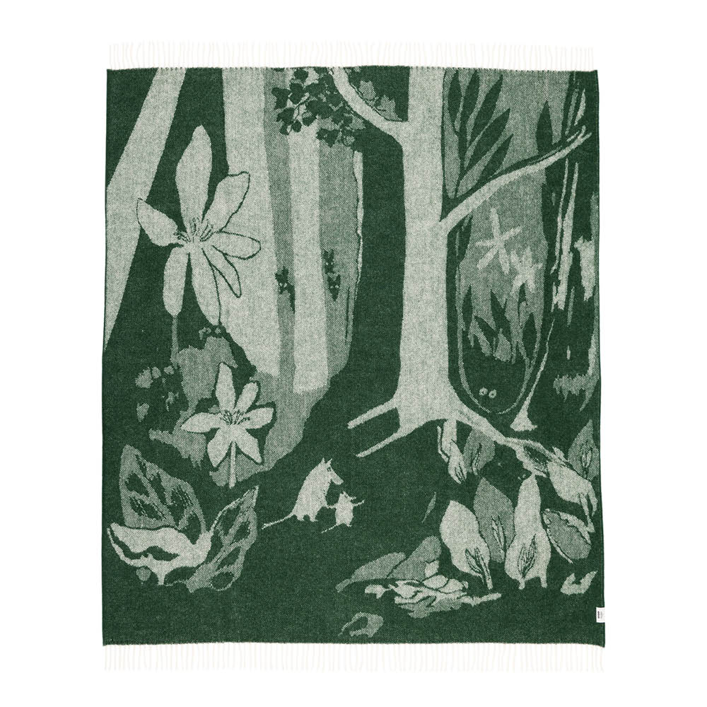 Moomin Arabia - Muumi Villahuopa 130x170 cm Vihreä