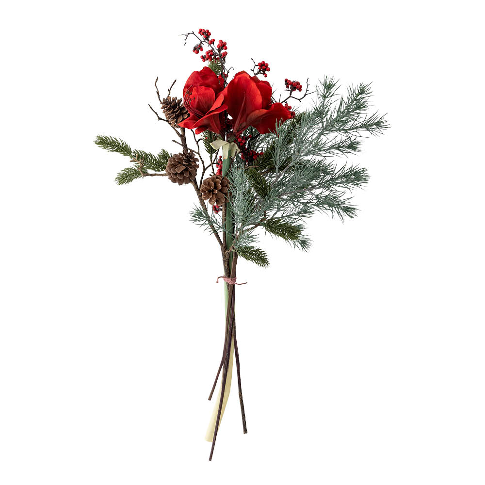Bloomingville Rubia bukett konstblommor 105 cm röd