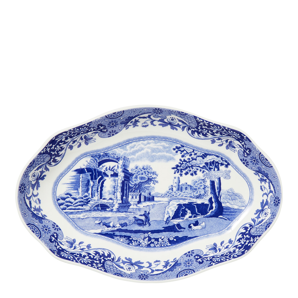 Spode Blue Italian Soikea lautanen 21 cm Sininen/Valkoinen