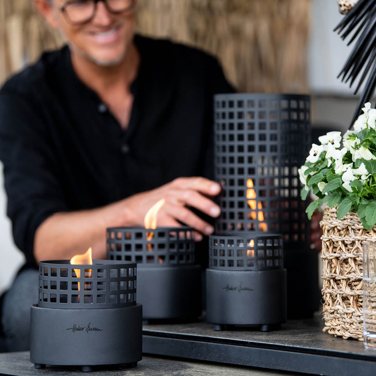 Tenderflame Camps Bay lykta 18x36 cm svart