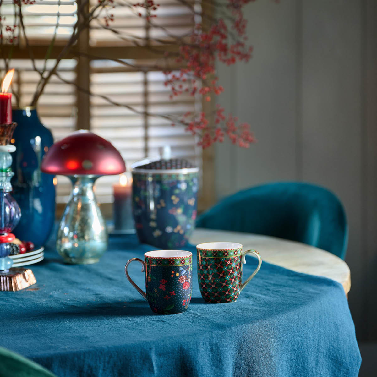 Pip Studio Berry Blues Muki 20 cl 2 kpl Sininen