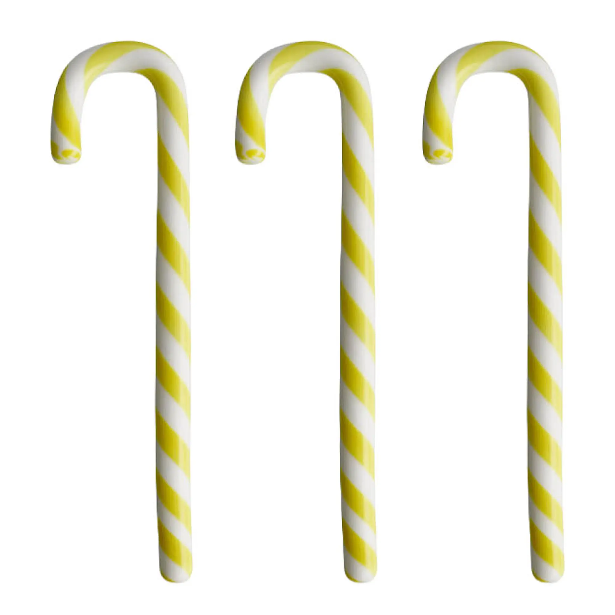 Kosta Boda Polka stav 17 cm 3 stk hvit/gul