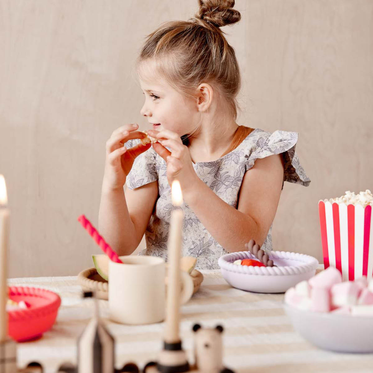 OYOY Mellow barnbestick 3 delar Pale Mint/Choko/Ice Blue