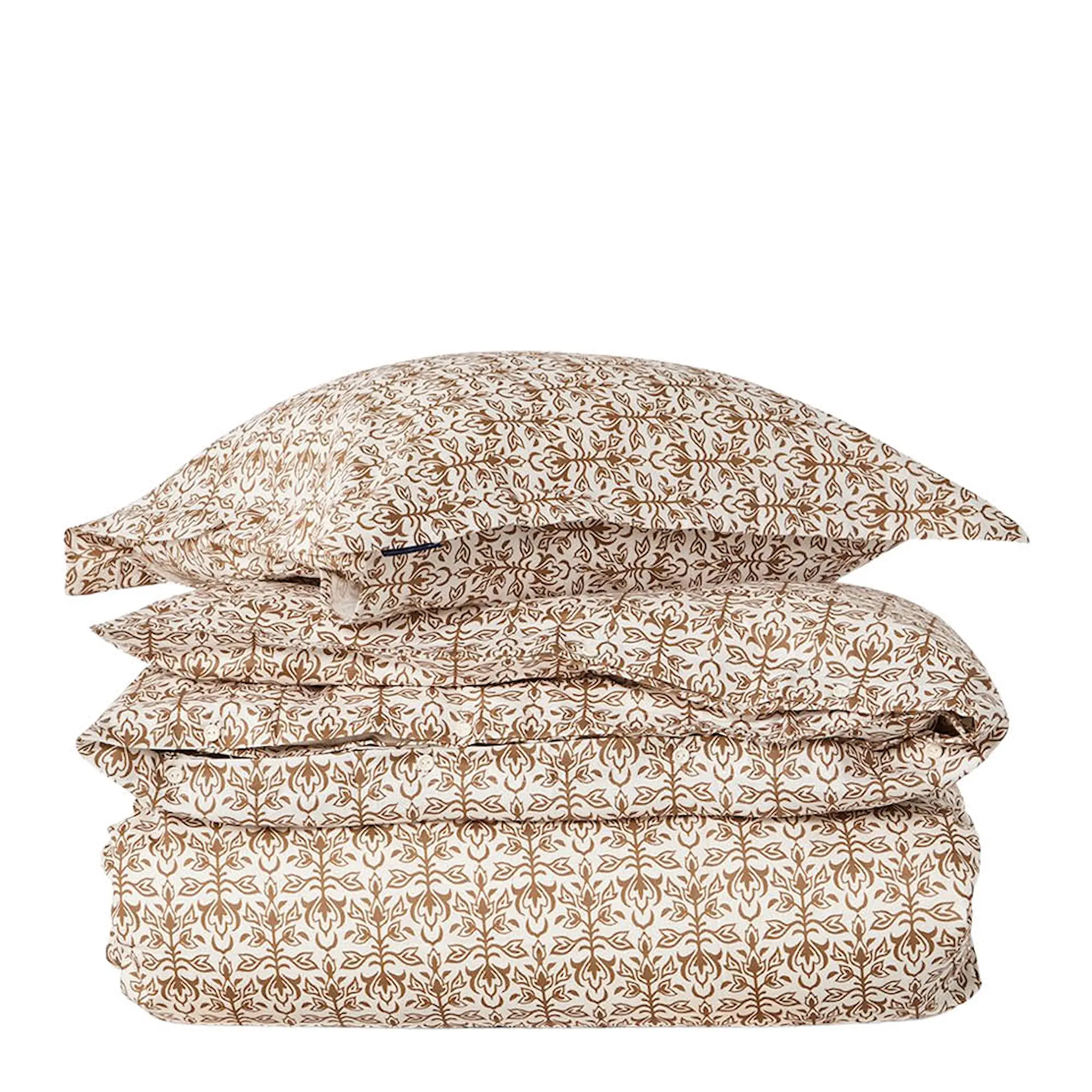 Lexington Påslakanset 150x210 cm bomullsatin ornament vit/fudge