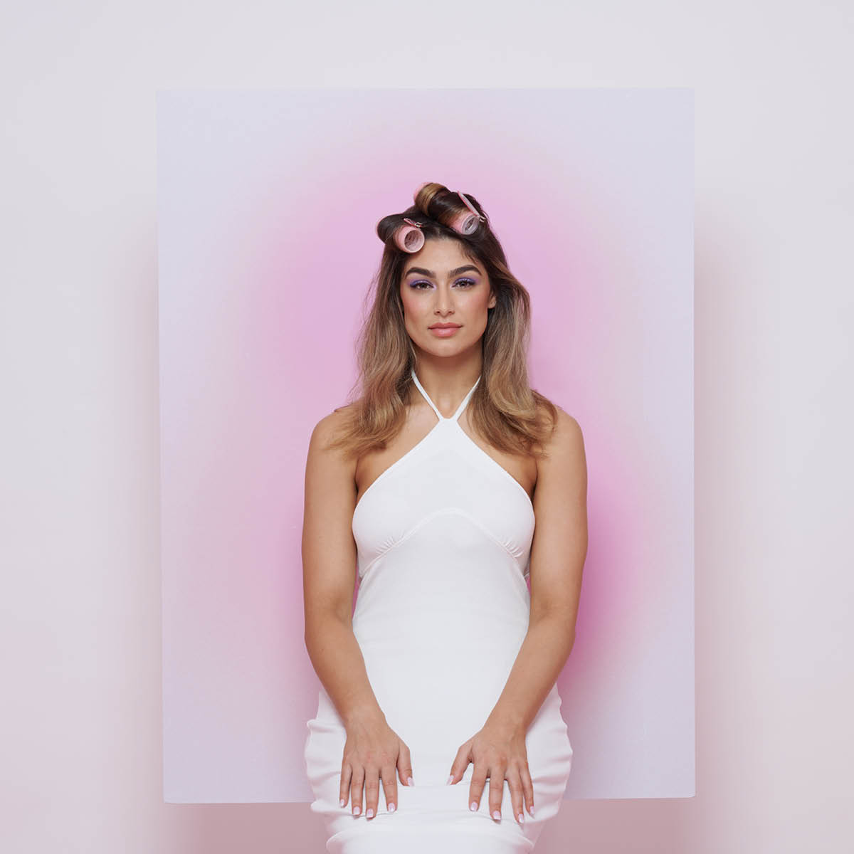 Mermade Velcro Rollers Kit hårspolar kardborre 6-pack rosa