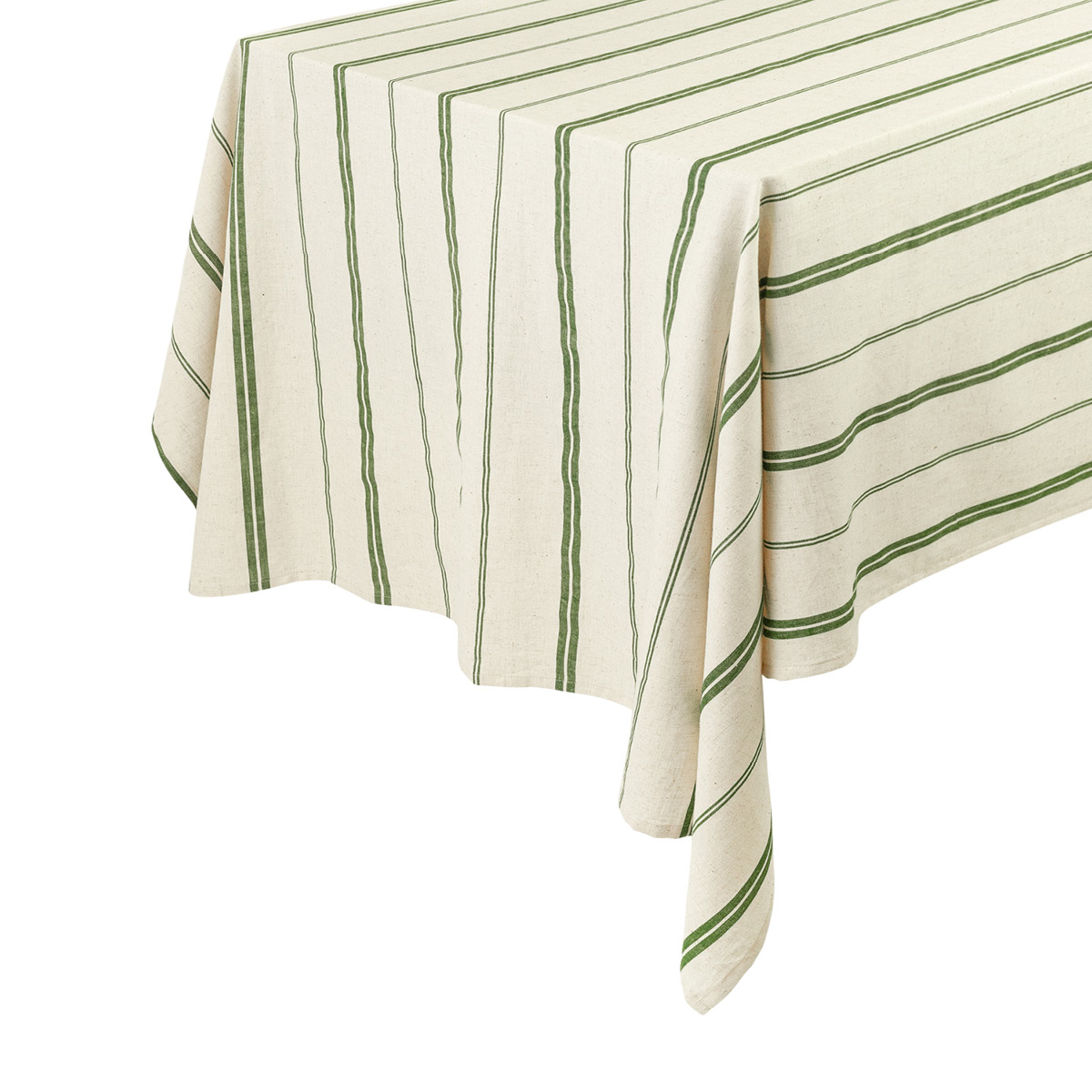 Stiernholm Elsa duk 145x250 cm randig natur/grön