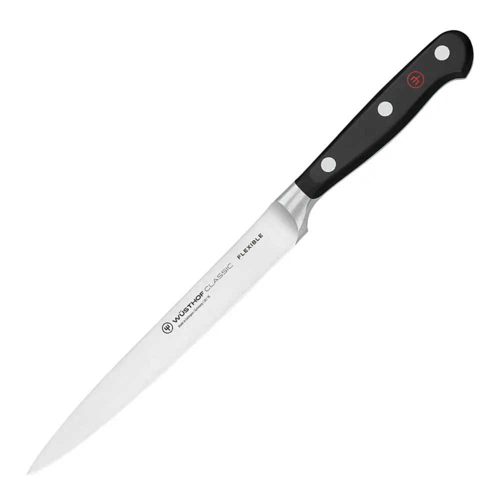 Classic fiskefileteringskniv 16 cm fleksibelt blad svart