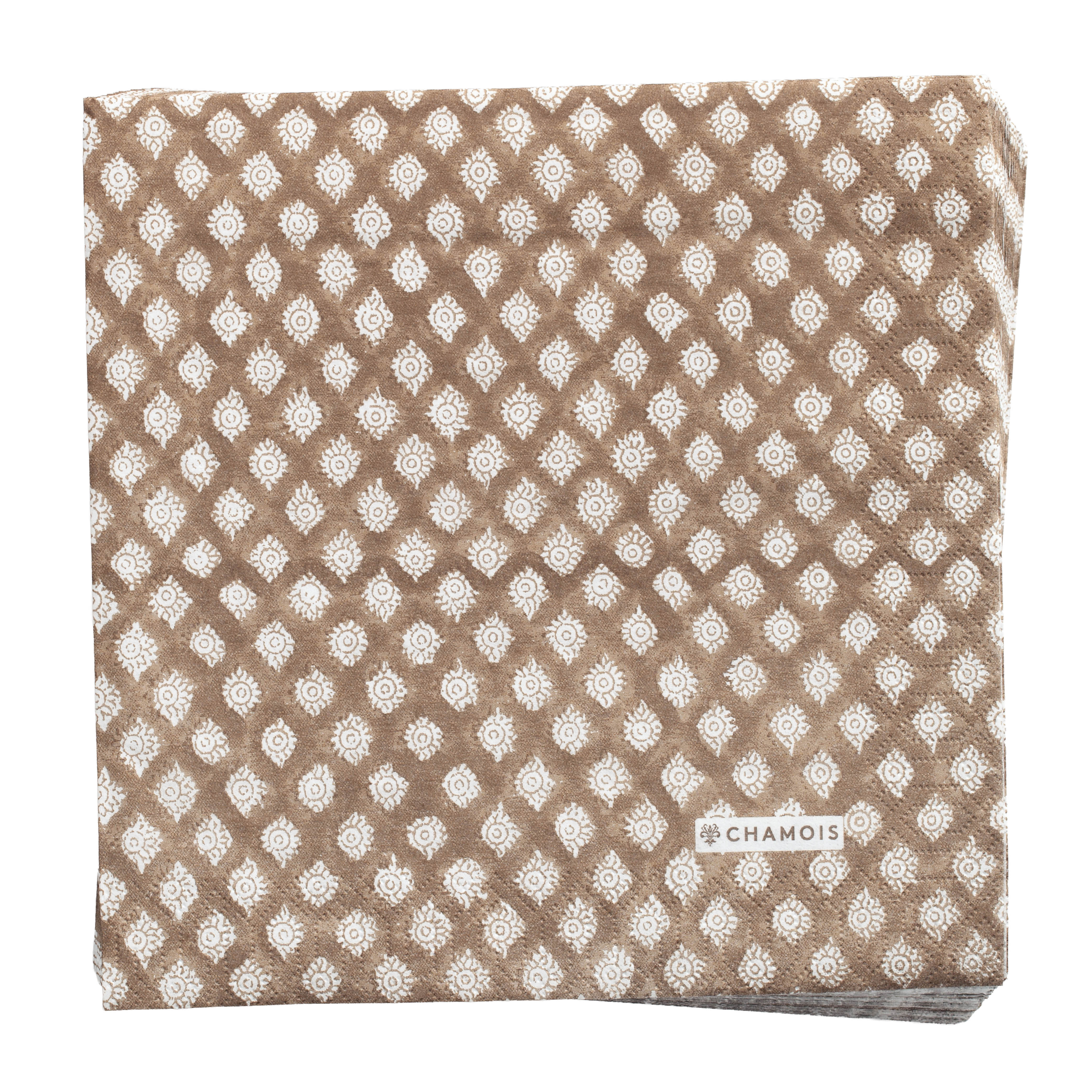 Chamois Medallion servett 40x40 cm 50-pack light brown