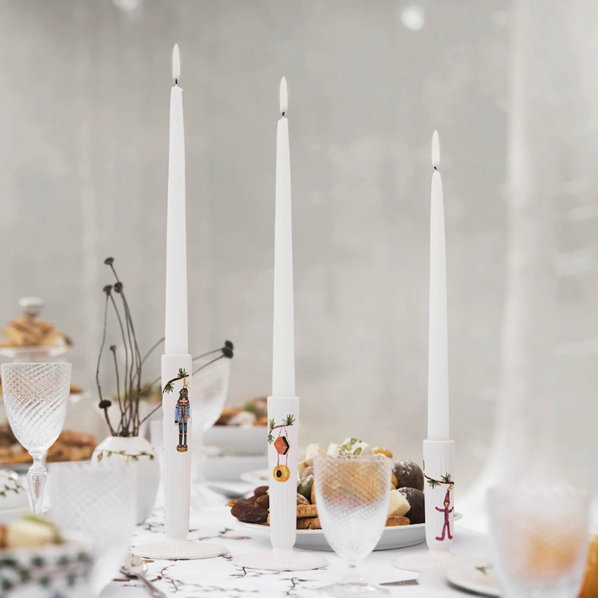 Kähler Hammershøi Christmas Kynttilänjalka 16 cm Valkoinen