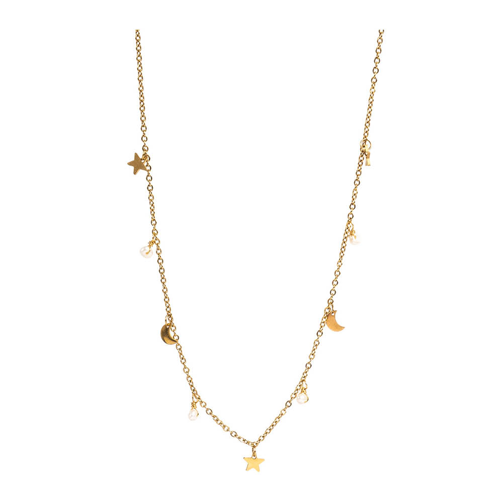 A&C Oslo AS Steel - Miniature halsband kort med stjärntema guld