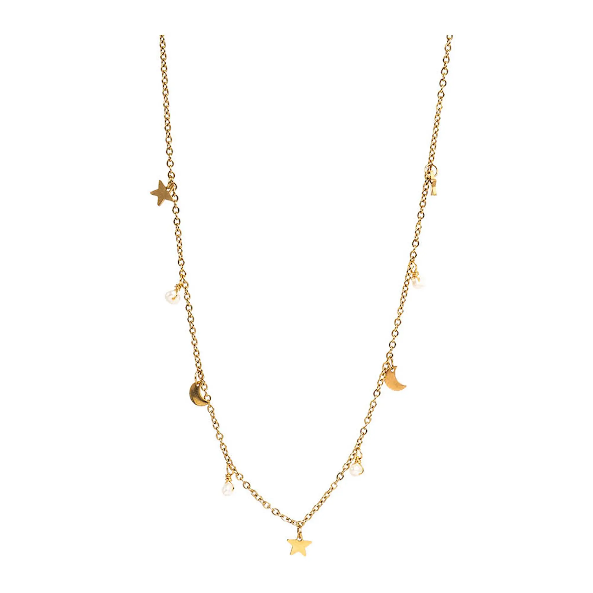 A&C Oslo AS Steel - Miniature halsband kort med stjärntema guld