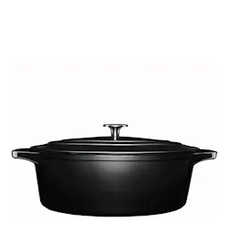 Stenfors Gjutjärnsgryta oval 6,3 L Svart