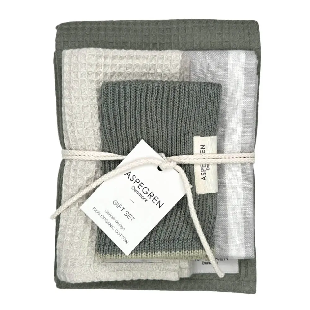 Lahjapakkaus: Keittiöpyyhe 2 kpl & Tiskirätti 2 kpl Thyme