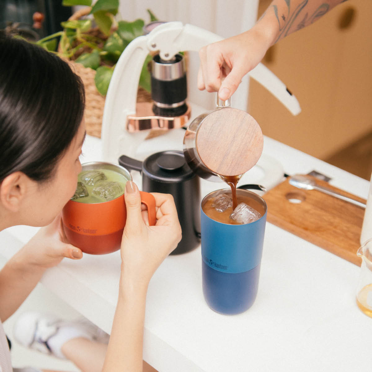 Klean Kanteen Rise Tumbler 47 cl med flipplokk stellar