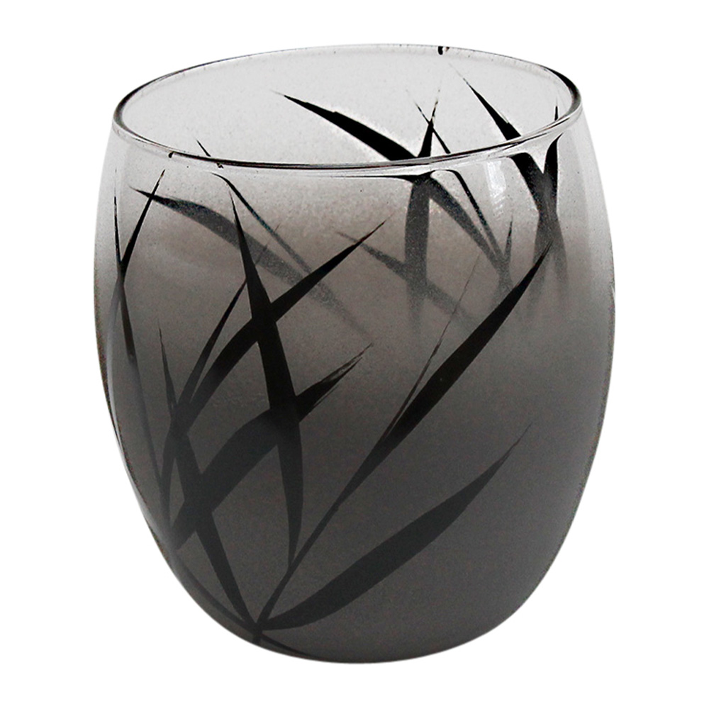 Nybro Crystal Nebbioso Ljuslykta10x9,5 cm Grå