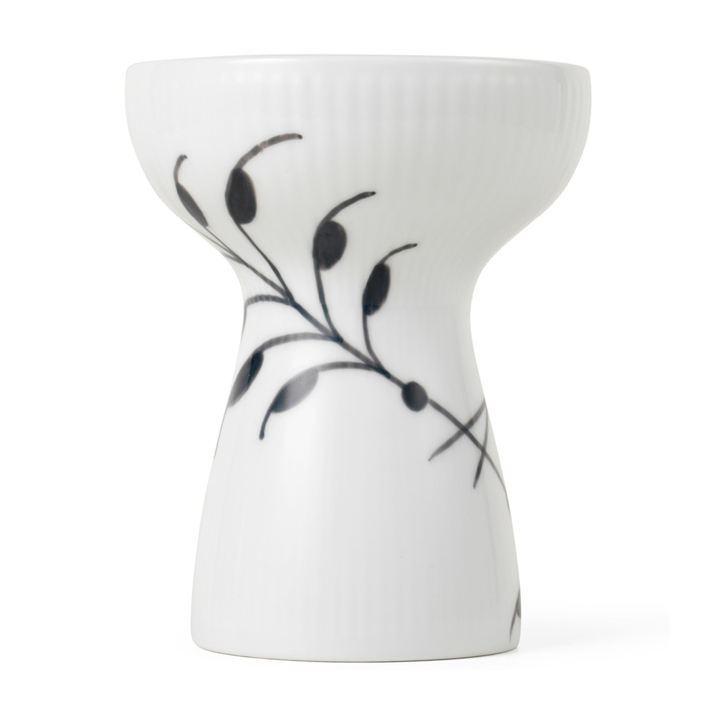 Royal Copenhagen Black Fluted Mega Vas 11 cm