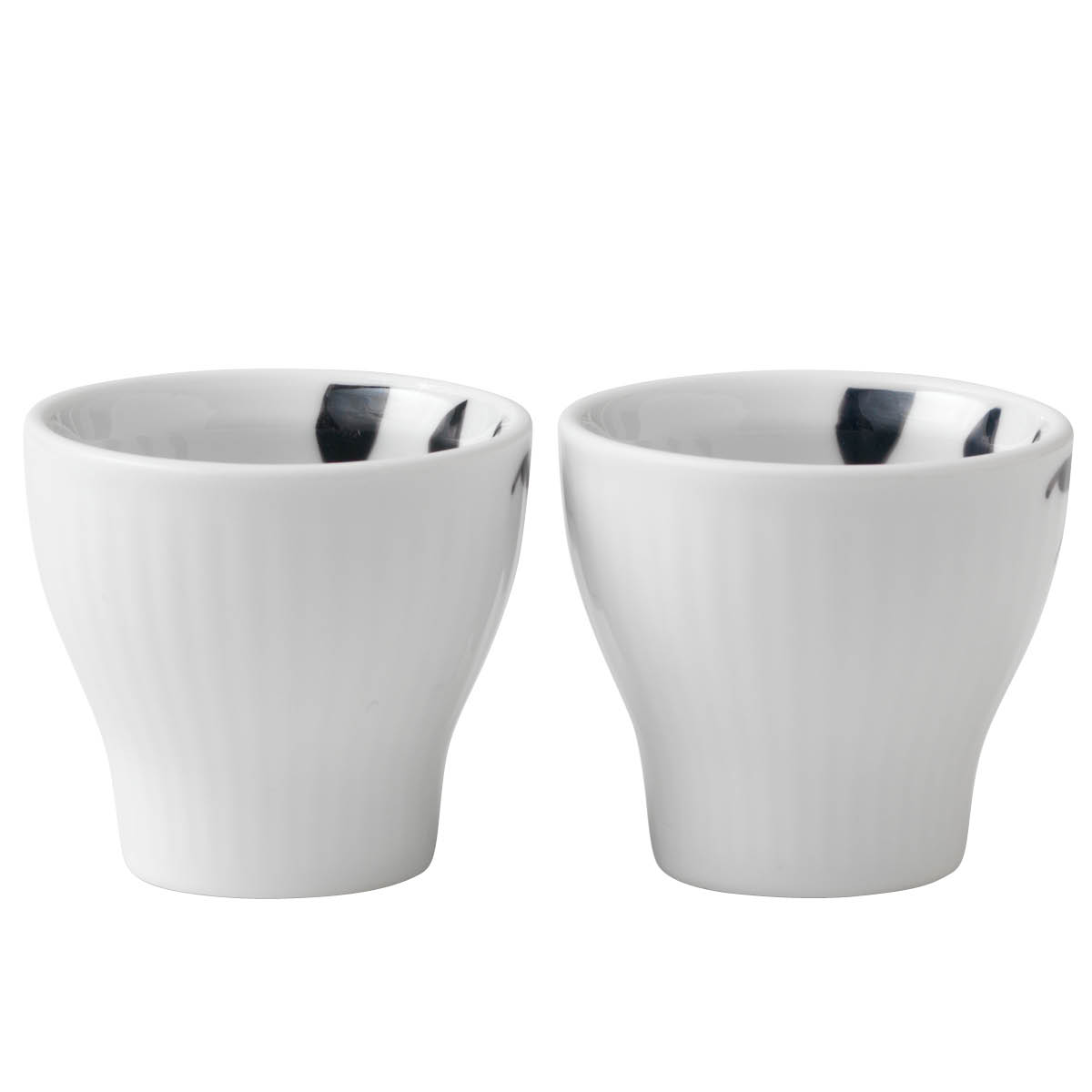 Royal Copenhagen Black Fluted Mega Äggkopp 2-pack