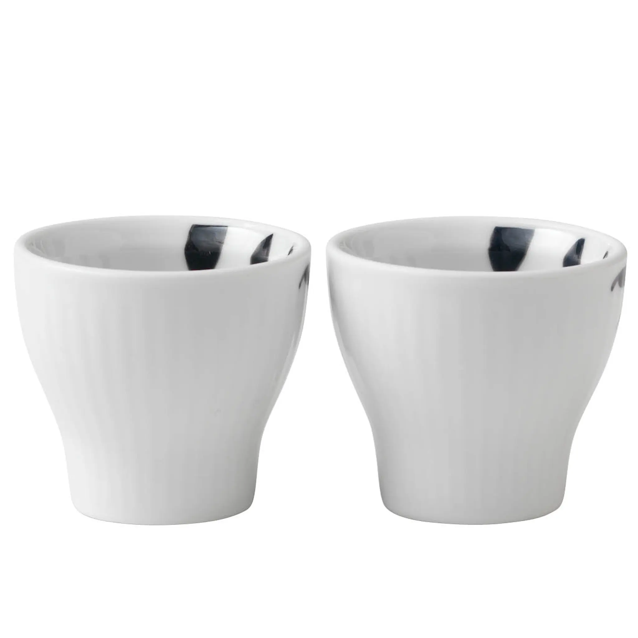 Royal Copenhagen Black Fluted Mega Munakuppi 2 kpl