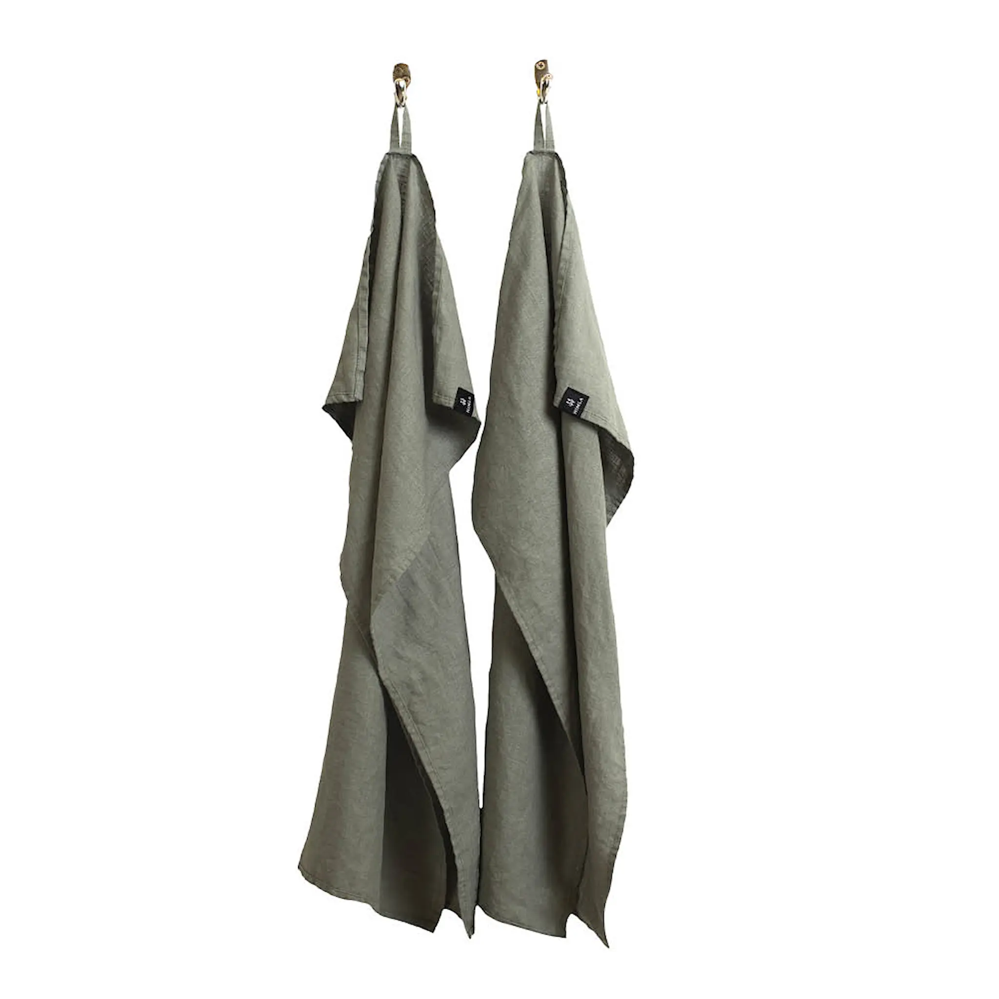 Himla Sunshine kökshandduk linne 50x70 cm 2-pack sage