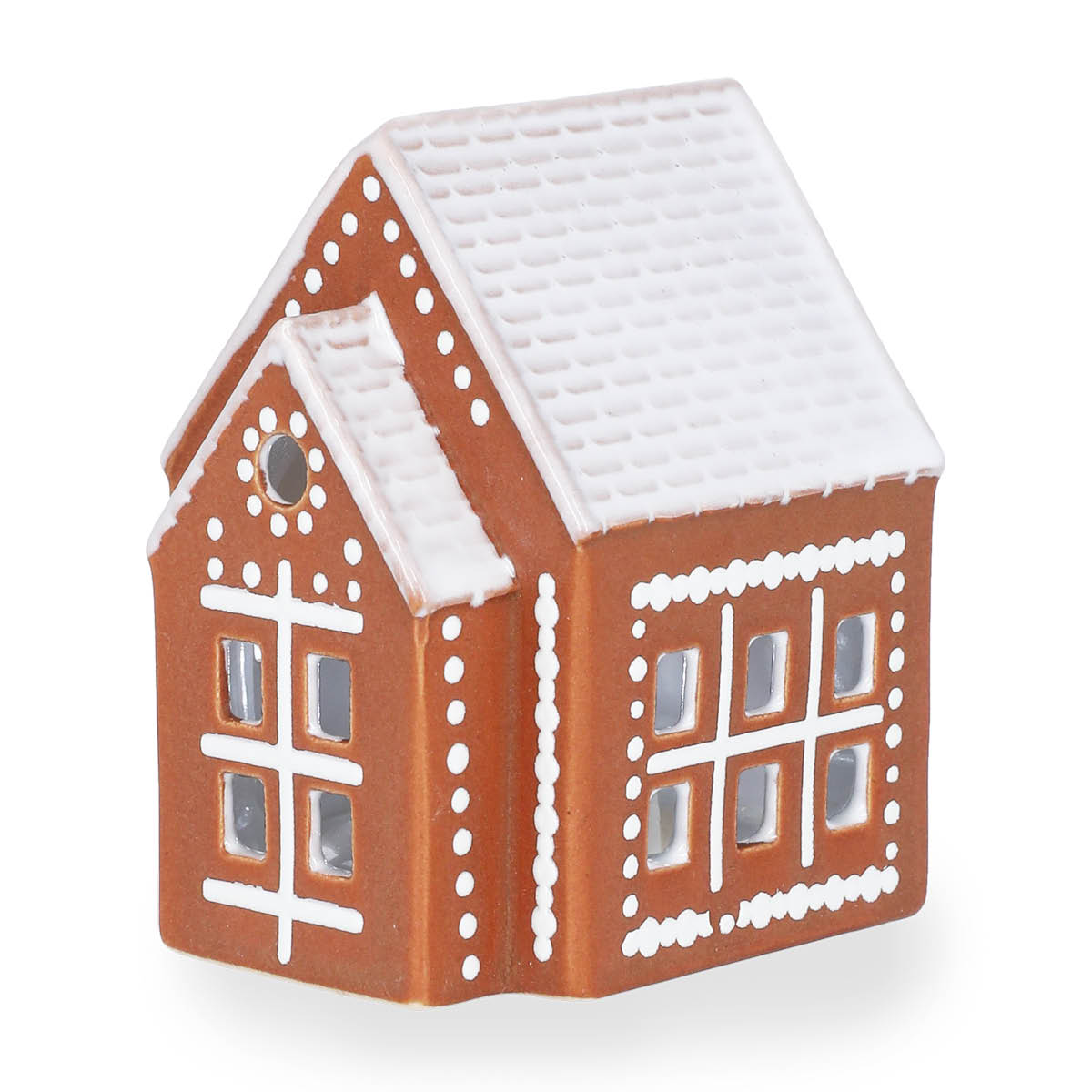 Kähler Gingerbread lyshus Kirke LED 8,5 brun