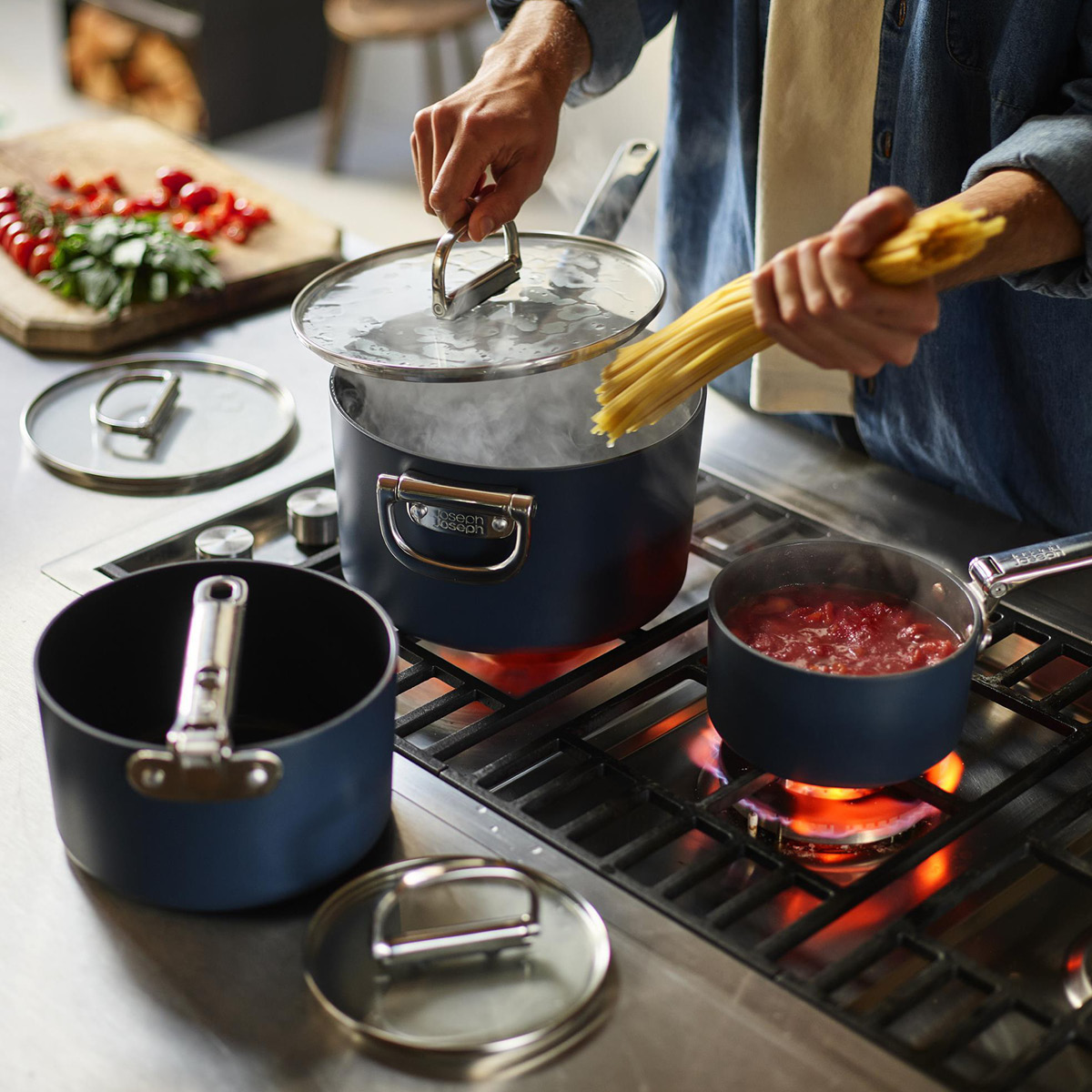 Joseph Joseph Space Kattilasarja 3 osaa Sininen