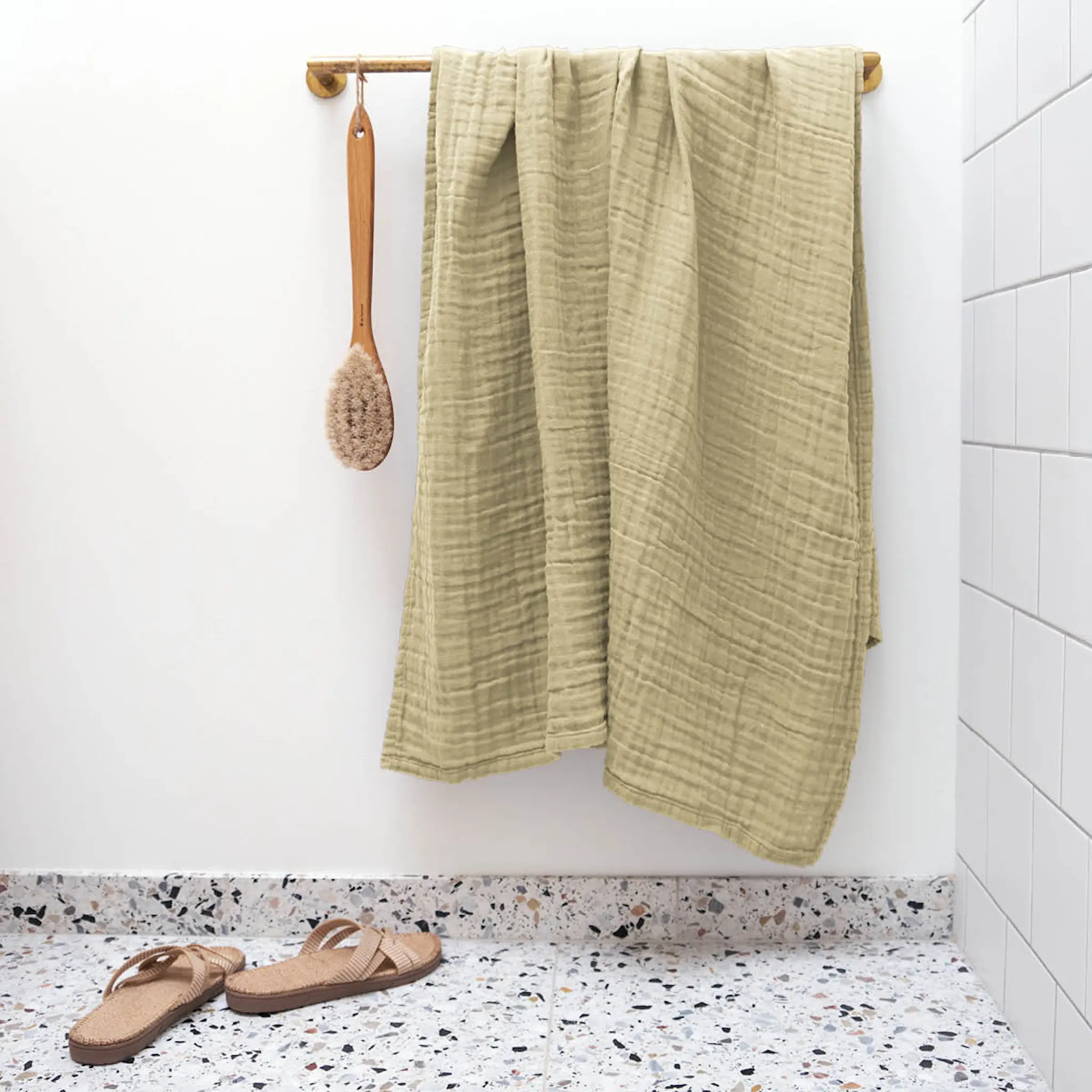 The Organic Company FINE badehåndkle 100x150 cm pale honey hover