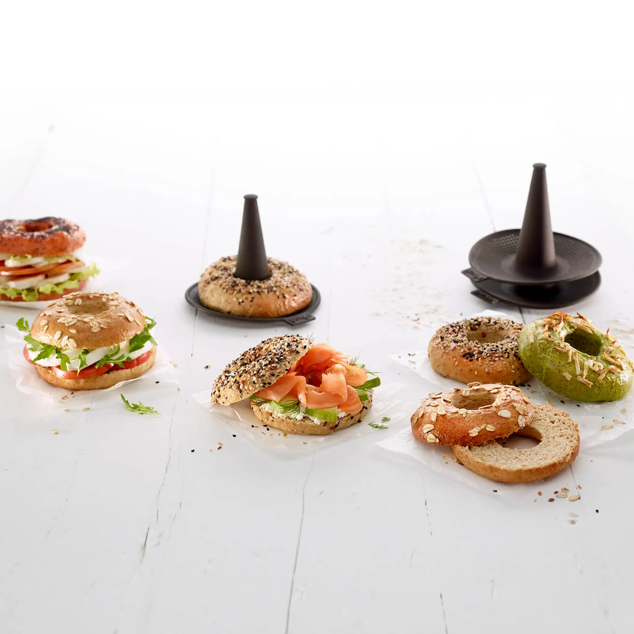 Lékué Bagelform i silikon 6-pack brun