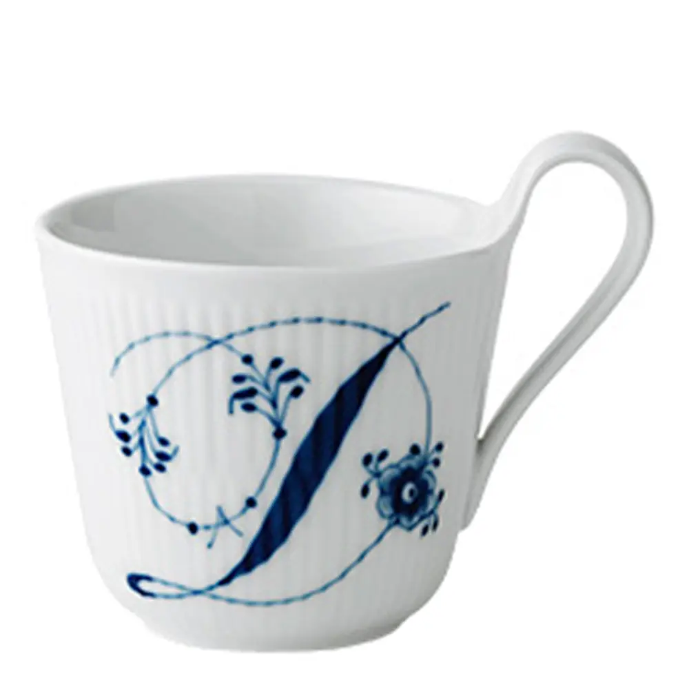 Blue Fluted Alphabet Muki 33 cl D