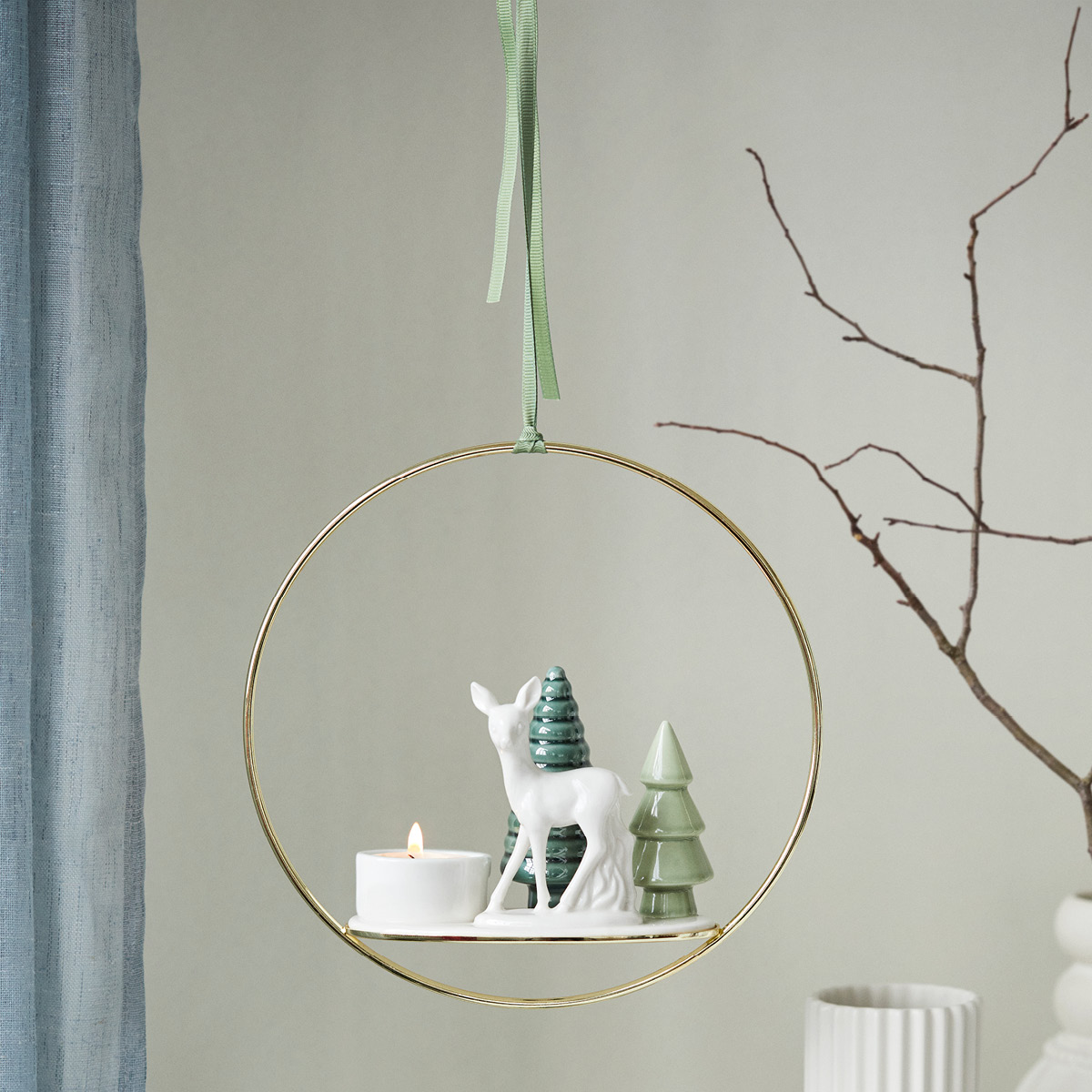 Dottir Winter Stories ljushållare i ring bambi