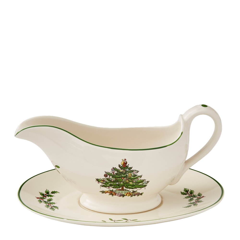 Spode Christmas Tree sausenebb med fat 31 cl