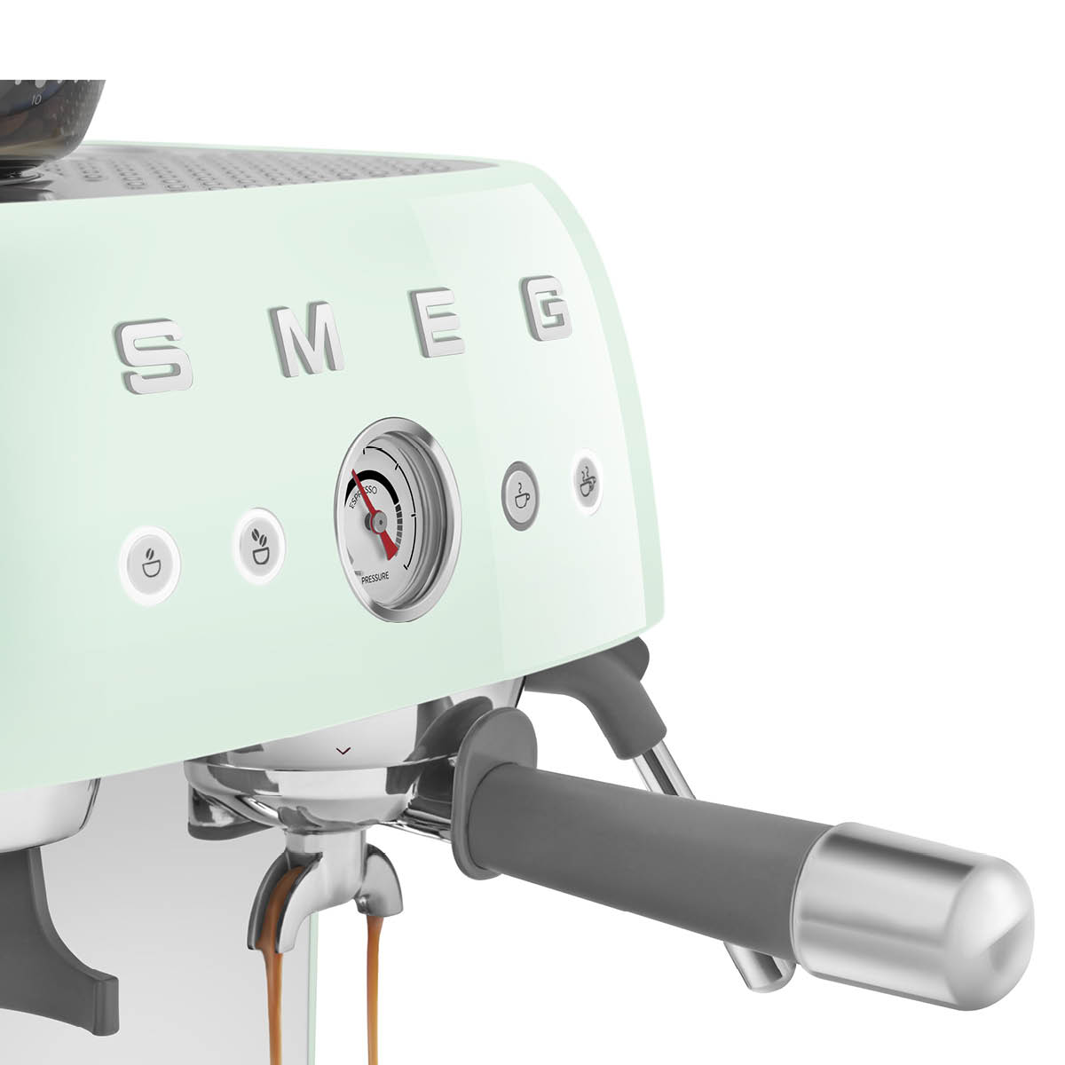 Smeg Smeg Manuaalinen Espressokone kahvimyllyllä EGF03 Pastellinvihreä