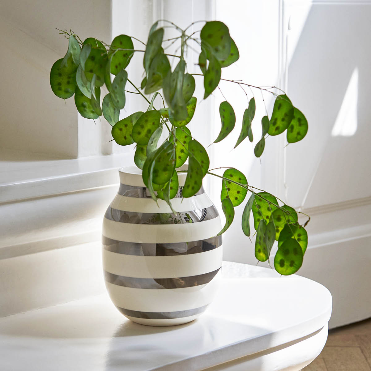 Kähler Omaggio vase 20 cm sølv